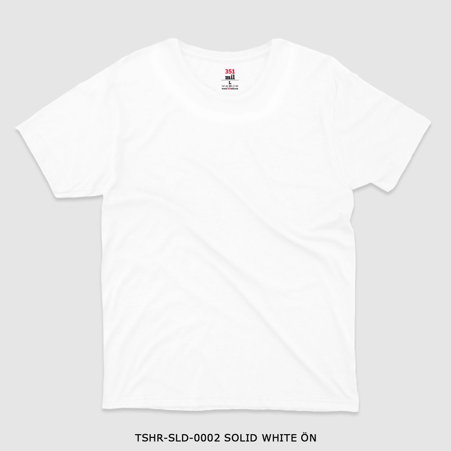 351mil T-Shirt TSHR-SLD-0002 SOLID WHITE