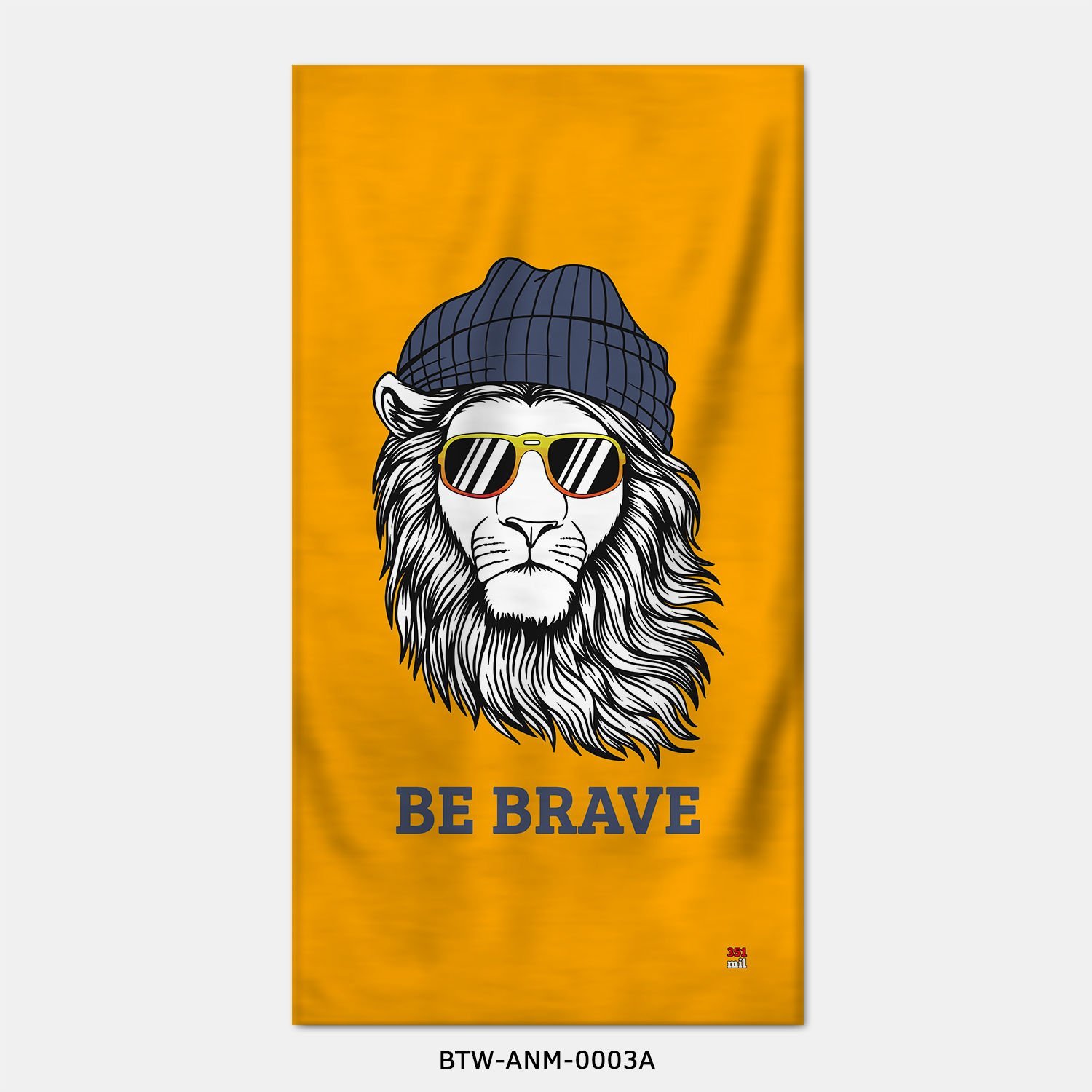 351mil Plaj Havlusu BTW-ANM-0003 LION BE BRAVE