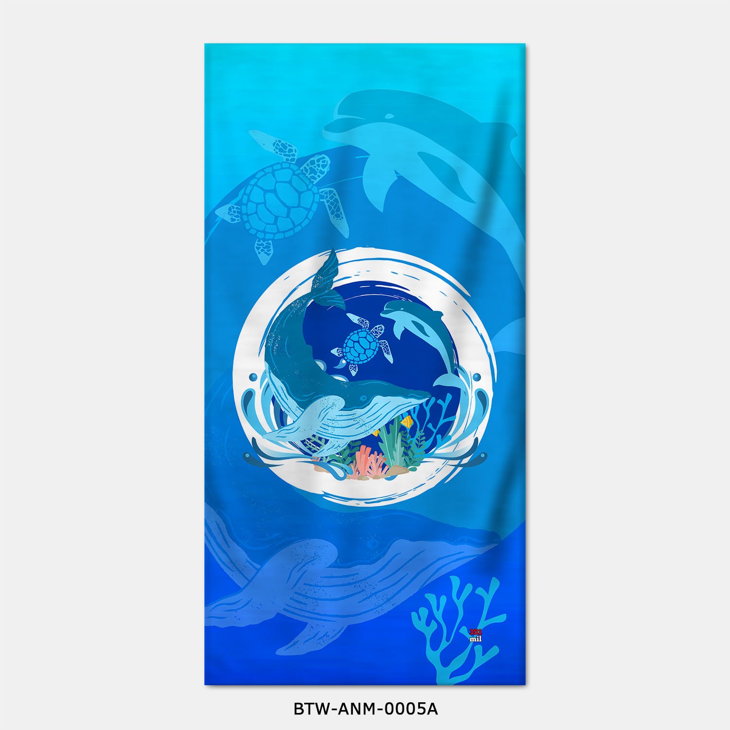 351mil Plaj Havlusu BTW-ANM-0005 DEEP BLUE SEA