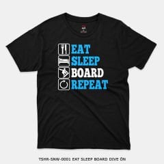 351mil T-Shirt TSHR-SNW-0001 EAT SLEEP BOARD