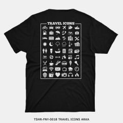 351mil T-Shirt TSHR-FNY-0018 TRAVEL ICONS