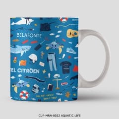 351mil Mug CUP-MRN-0022 AQUATIC LIFE