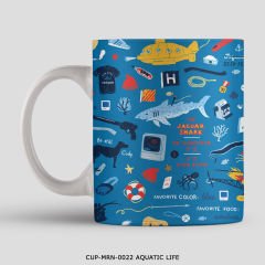 351mil Mug CUP-MRN-0022 AQUATIC LIFE